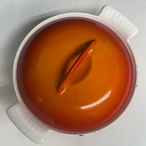 Descoware 17-A 16 FE Flame Orange Covered Casserole Pan Made inBelgium - Picture 3 of 16